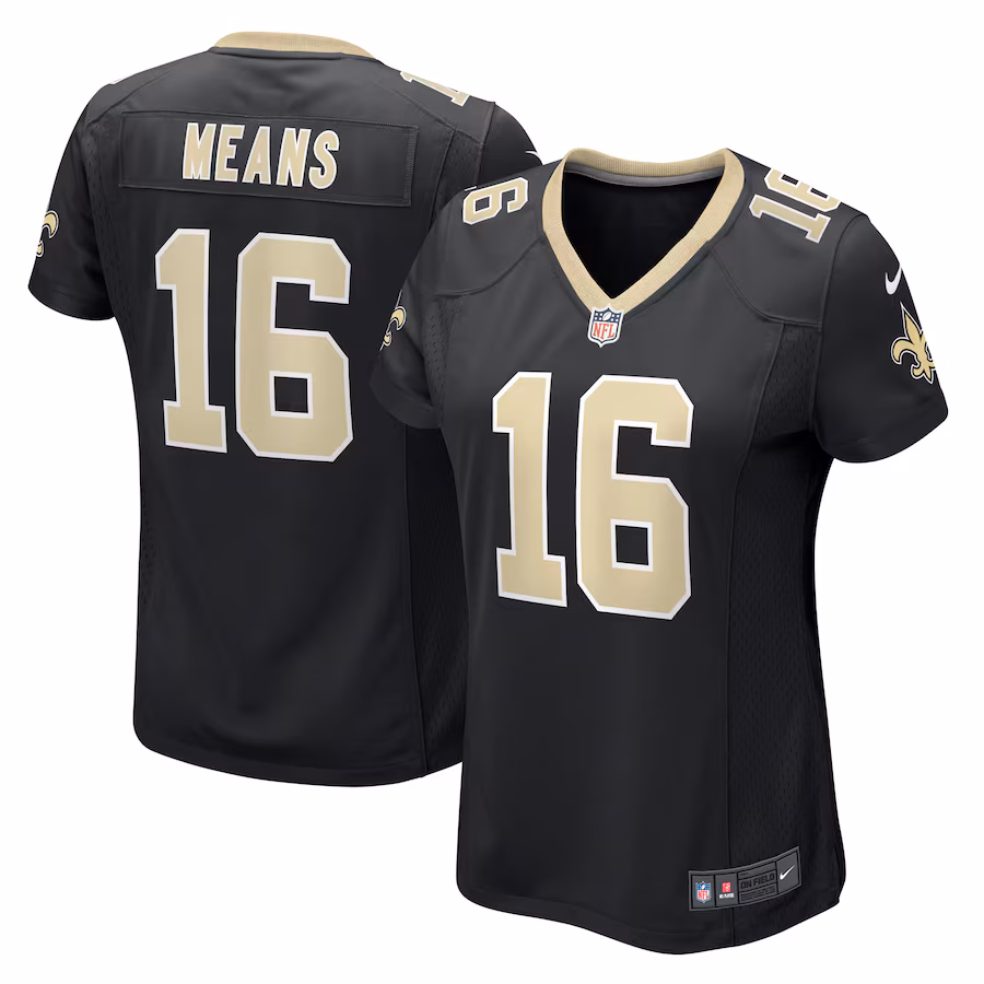 Women's New Orleans Saints Bub Means Nike Black Game Jersey - Jersey