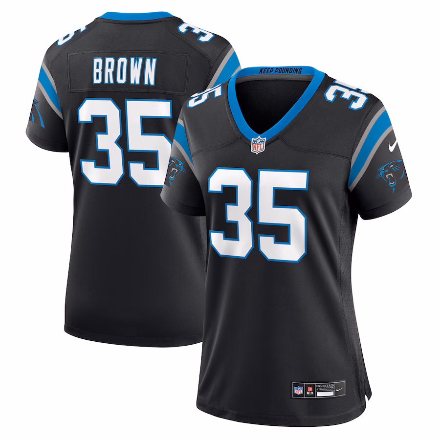 Women's Carolina Panthers Anthony Brown Nike Black Game Jersey - Jersey