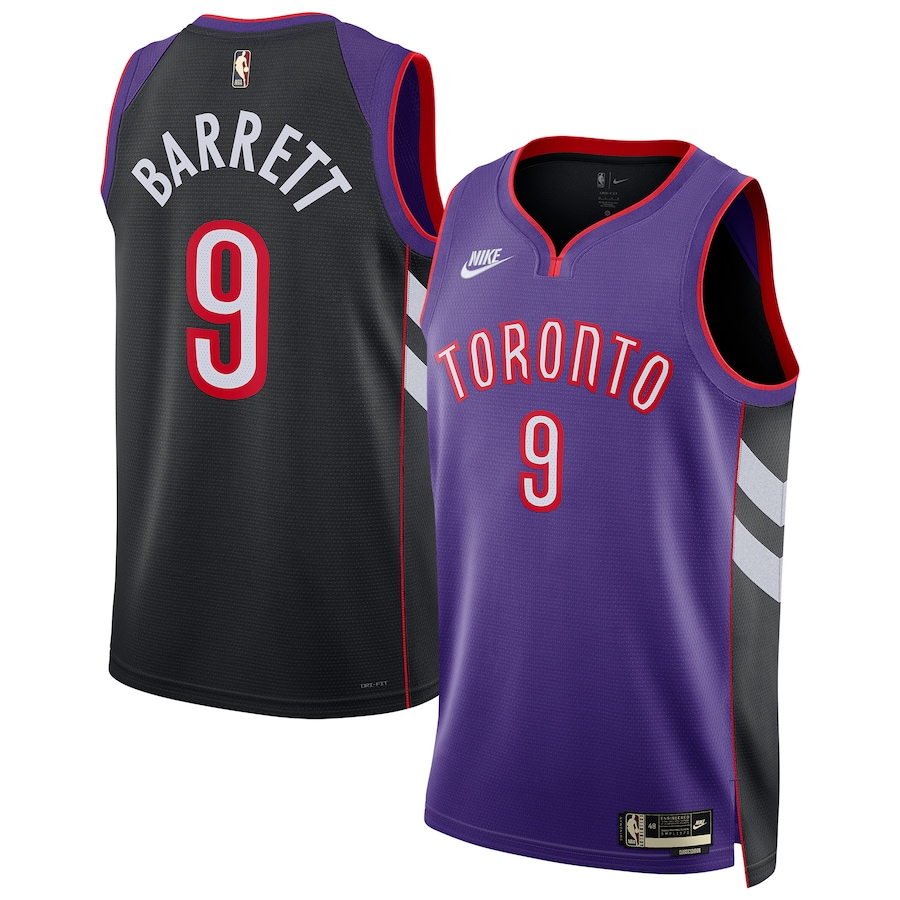 Unisex Toronto Raptors RJ Barrett Nike Purple 2024/25 Swingman Jersey - Classic Edition - Jersey