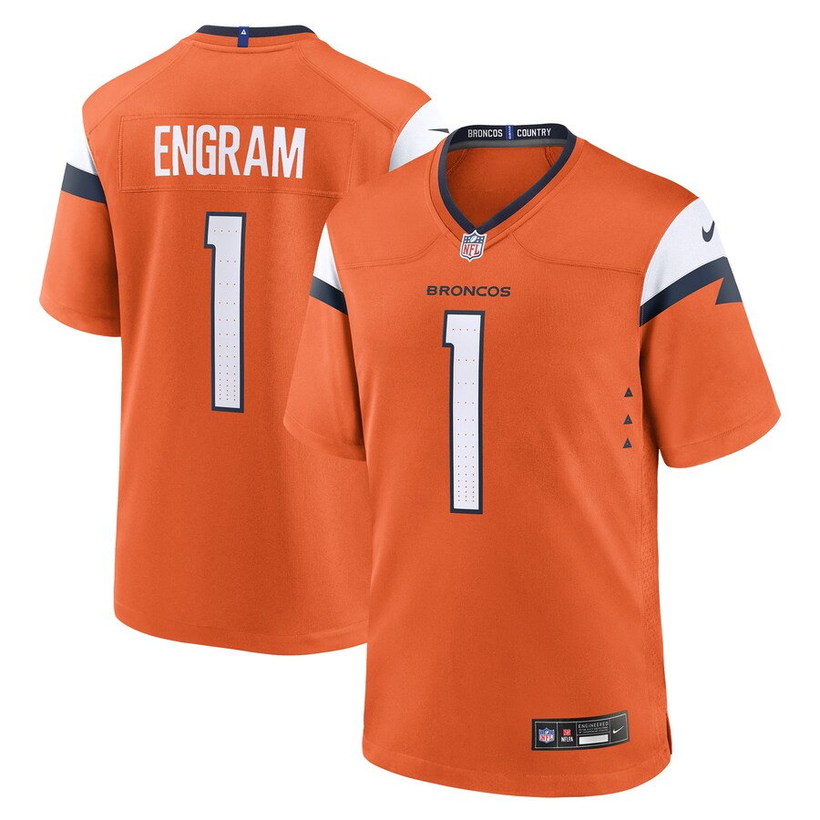 Men's Denver Broncos Evan Engram Nike Orange Team Game Jersey - Jersey