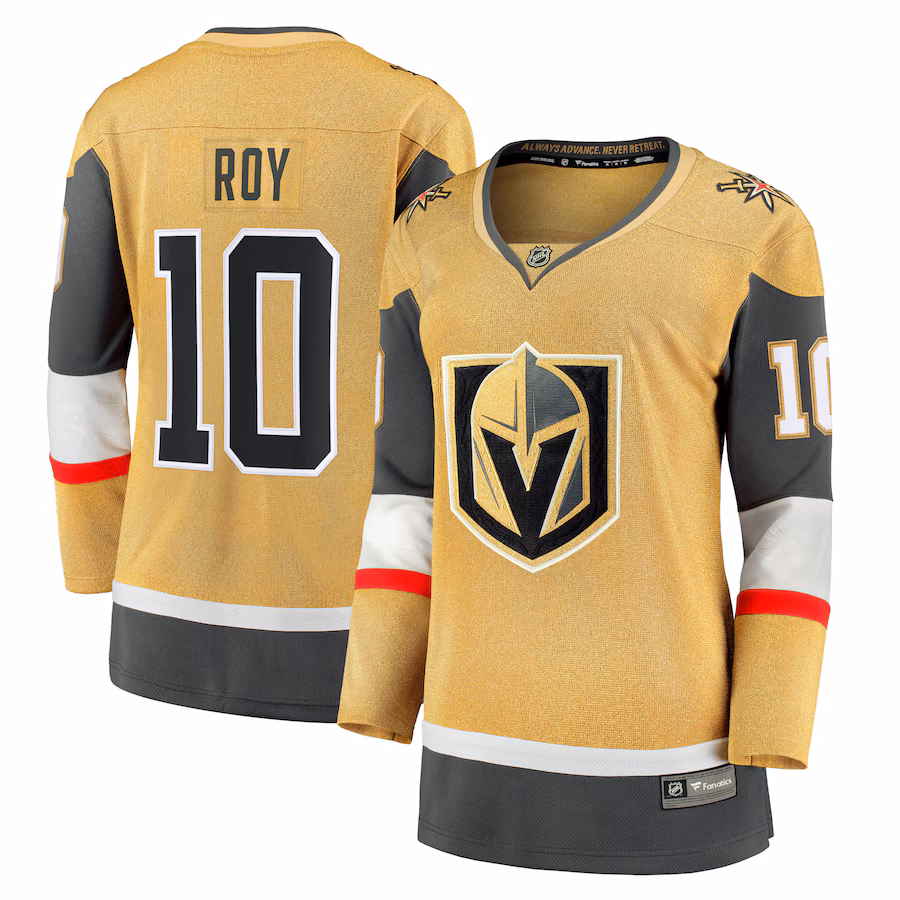 Women's Vegas Golden Knights Nicolas Roy Fanatics Gold Home Breakaway Player Jersey - Jersey