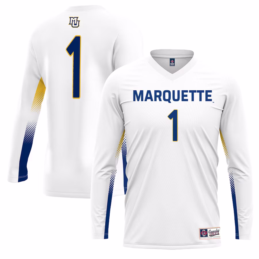 #1 Marquette Golden Eagles GameDay Greats Youth Lightweight Women's Volleyball Jersey - White - Jersey