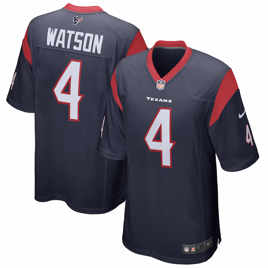 Men's Houston Texans Deshaun Watson Nike Navy Game Jersey - Jersey