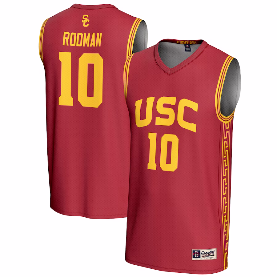 DJ Rodman USC Trojans GameDay Greats  NIL Lightweight Fashion Player Basketball Jersey – Cardinal - Jersey