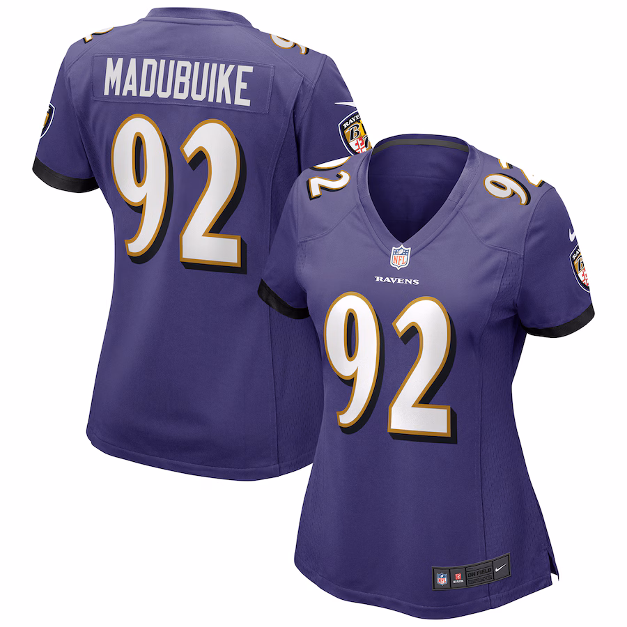 Women's Baltimore Ravens Justin Madubuike Nike Purple Game Jersey - Jersey
