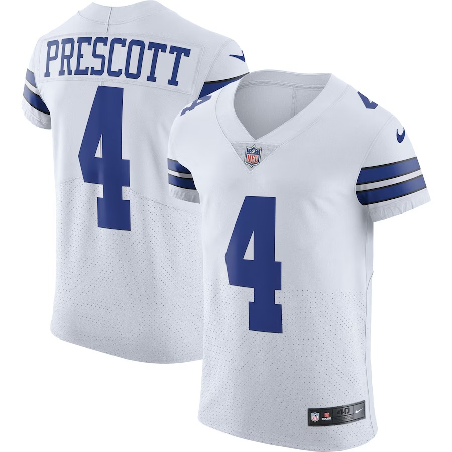 Men's Dallas Cowboys Dak Prescott Nike White Vapor Elite Player Jersey - Jersey
