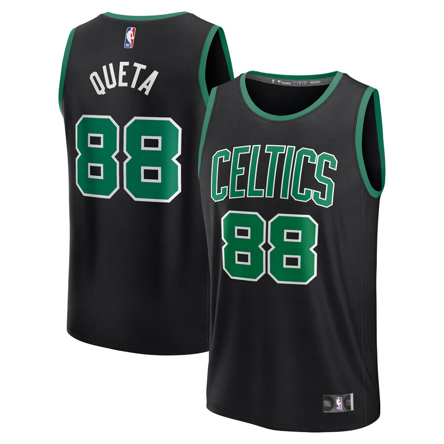 Men's Boston Celtics Neemias Queta Fanatics Black Fast Break Replica Player Jersey - Statement Edition - Jersey