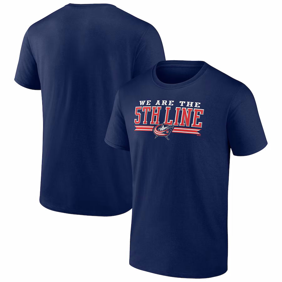Men's Columbus Blue Jackets Navy Ice Cluster T-Shirt - Jersey