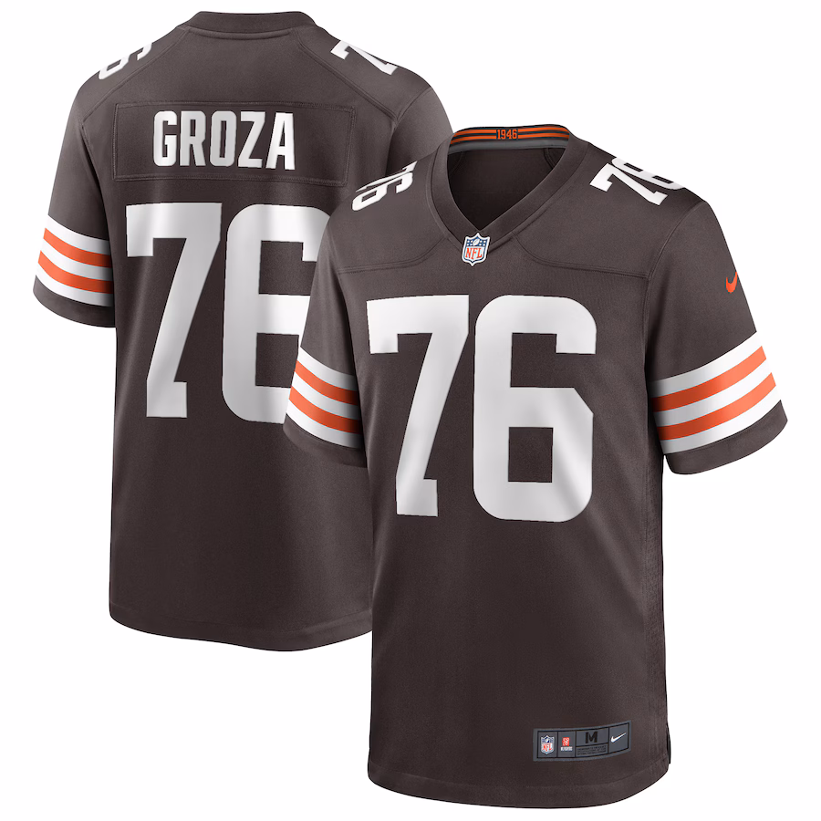 Men's Cleveland Browns Lou Groza Nike Brown Game Retired Player Jersey - Jersey