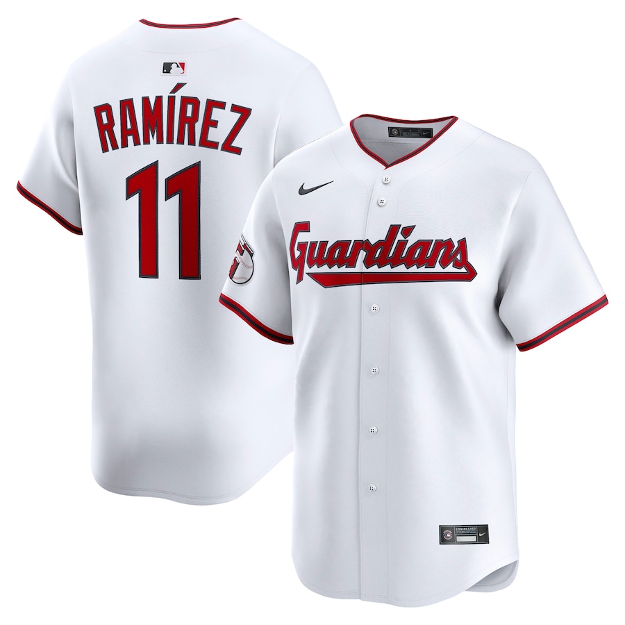 Men's Cleveland Guardians Jose Ramirez Nike White Home Limited Jersey - Jersey
