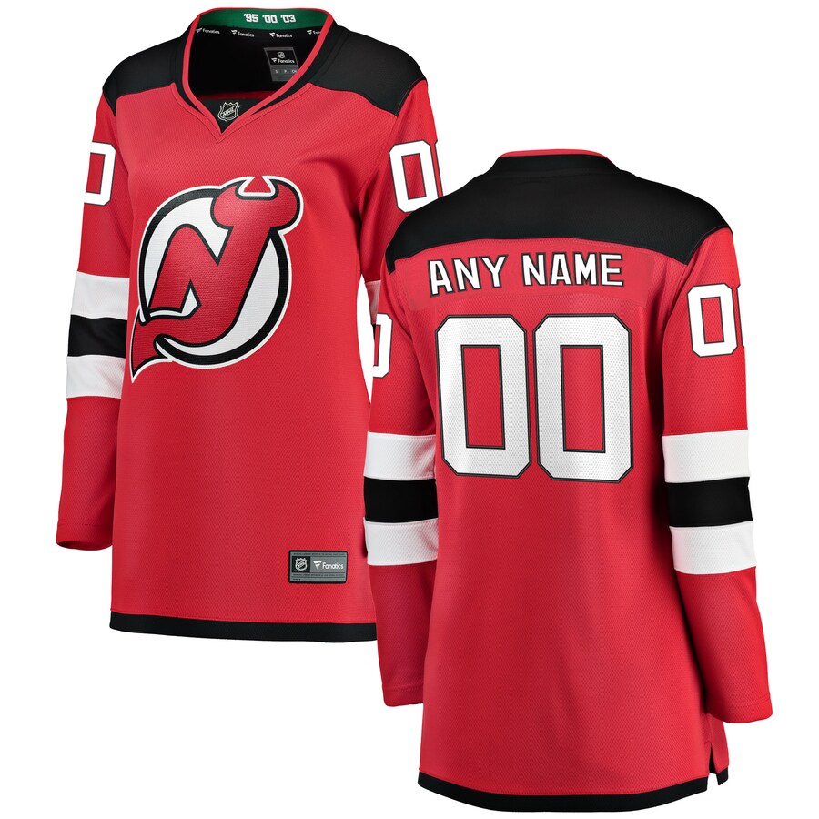 Women's New Jersey Devils Fanatics Branded Red Home Breakaway Custom Jersey - Jersey