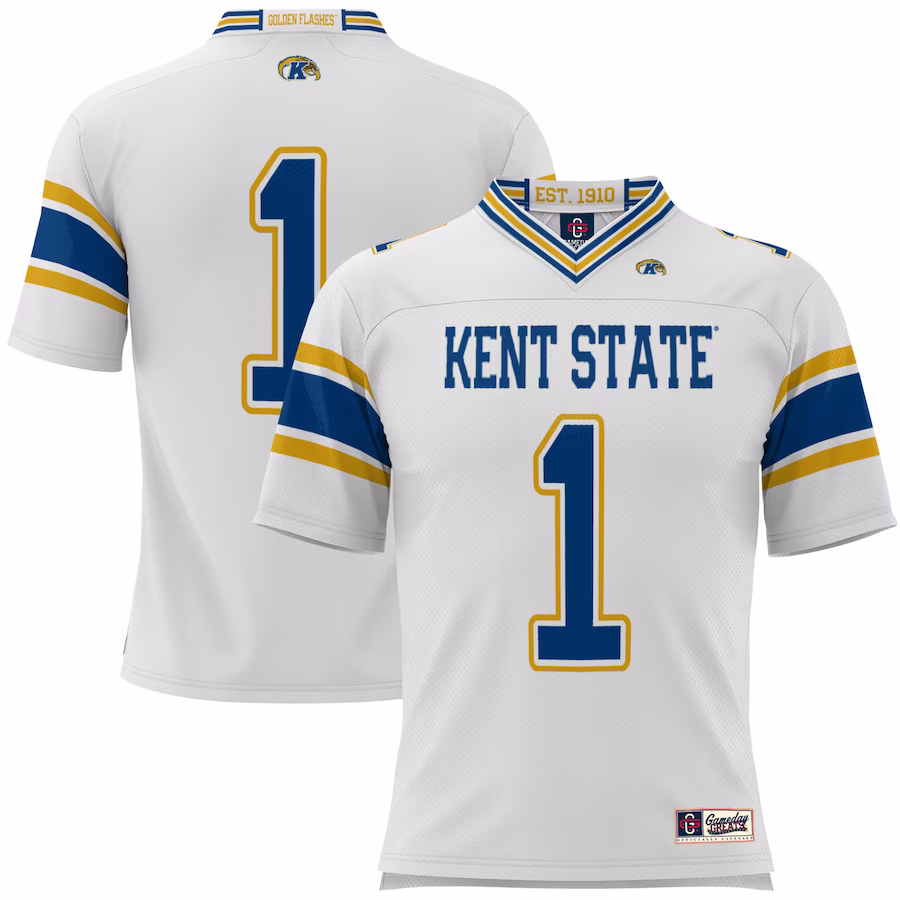 #1 Kent State Golden Flashes GameDay Greats Football Jersey - White - Jersey