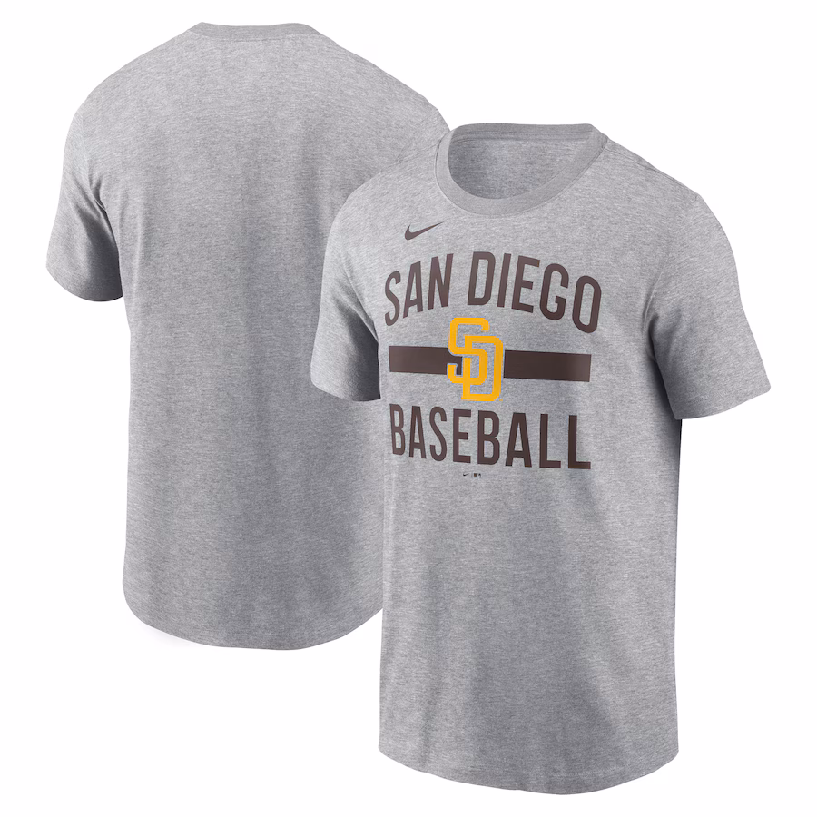 Men's San Diego Padres Nike Heather Gray Arched T-Shirt - Jersey