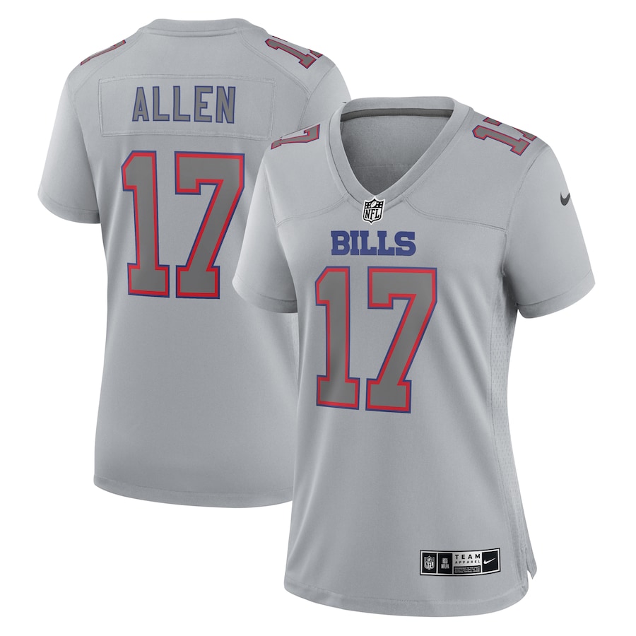 Women's Buffalo Bills Josh Allen Nike Gray Atmosphere Fashion Game Jersey - Jersey