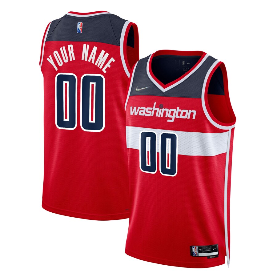 Men's Washington Wizards Nike Red 2021/22 Diamond Swingman Custom Jersey - Icon Edition - Jersey