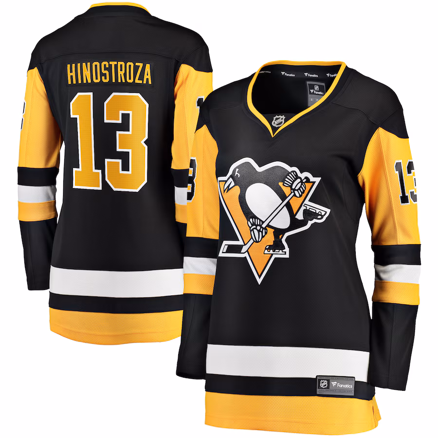Women's Pittsburgh Penguins Vinnie Hinostroza Fanatics Black Home Breakaway Player Jersey - Jersey