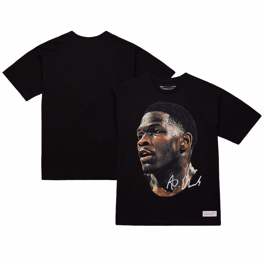 Unisex NBA Anthony Edwards Mitchell & Ness Black Real Big Face Player T-Shirt - Jersey