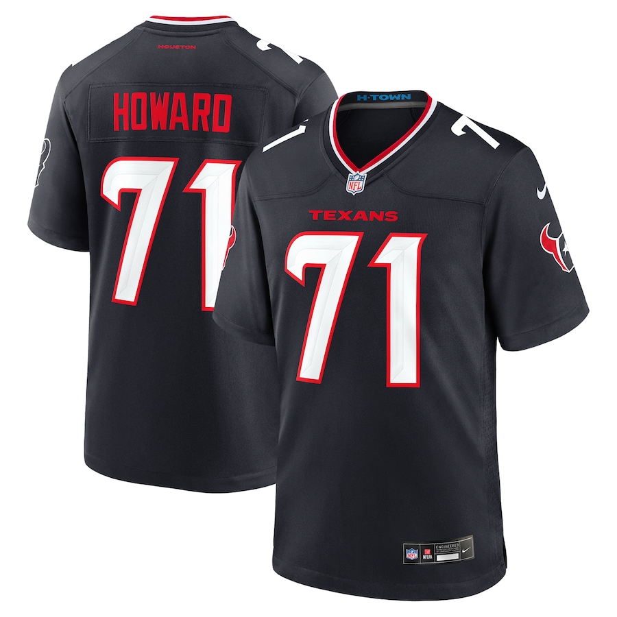 Men's Houston Texans Tytus Howard Nike Navy Team Game Jersey - Jersey