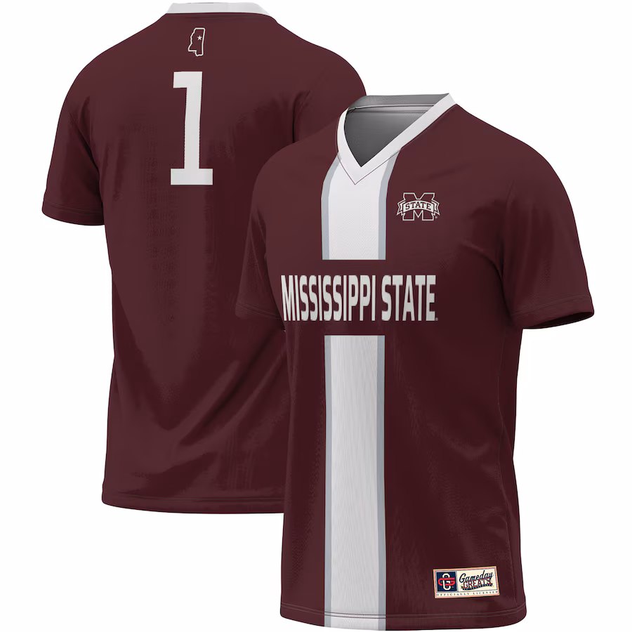 Unisex ProSphere #1 Maroon Mississippi State Bulldogs Lightweight Soccer Jersey - Jersey