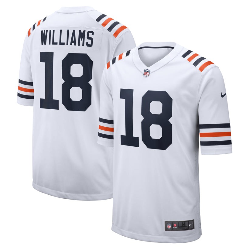Men's Chicago Bears Caleb Williams Nike White 2024 NFL Draft 2nd Alternate Game Player Jersey - Jersey