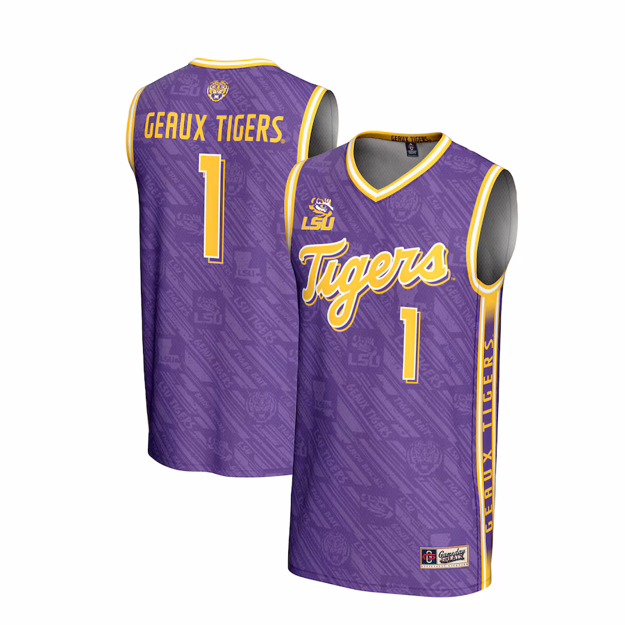 Unisex GameDay Greats #1 Purple LSU Tigers Lightweight Highlight Print Basketball Jersey - Jersey