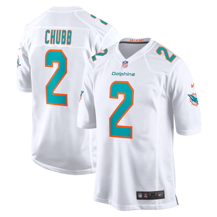 Men's Miami Dolphins Bradley Chubb Nike White Game Player Jersey - Jersey