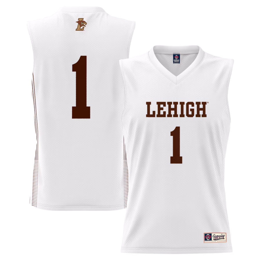 #1 Lehigh Mountain Hawks GameDay Greats Youth Lightweight Basketball Jersey - White - Jersey