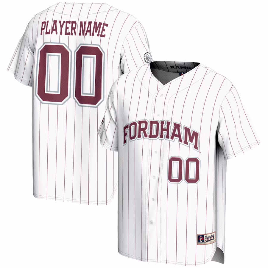 Fordham Rams GameDay Greats Youth NIL Pick-A-Player Lightweight Baseball Jersey - White - Jersey