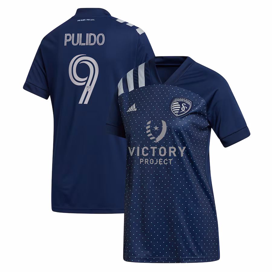 Women's Sporting Kansas City Alan Pulido adidas Blue 2021 Secondary Replica Player Jersey - Jersey
