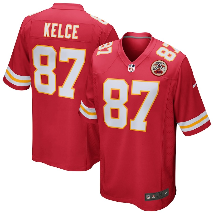 Men's Kansas City Chiefs Travis Kelce Nike Red Game Jersey - Jersey
