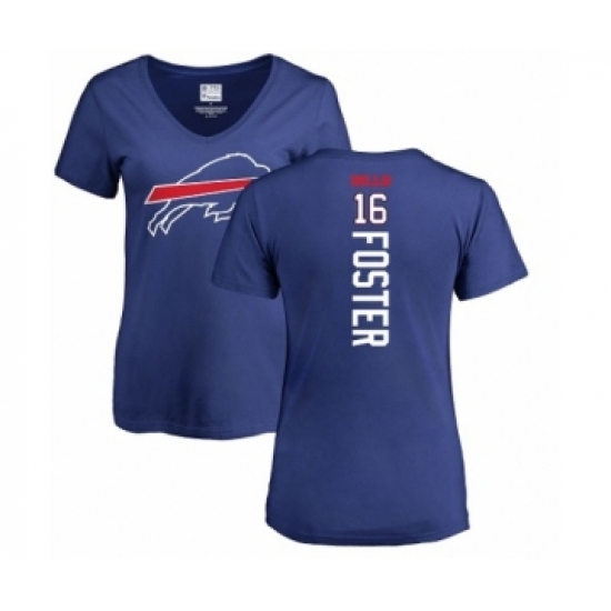NFL Women's Nike Buffalo Bills #16 Robert Foster Royal Blue Backer T-Shirt - Jersey