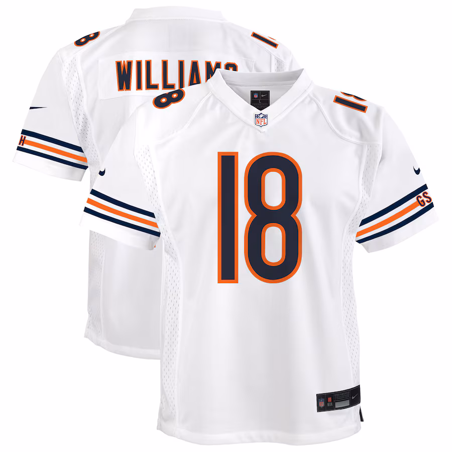 Youth Chicago Bears Caleb Williams Nike White White Game Jersey - Jersey