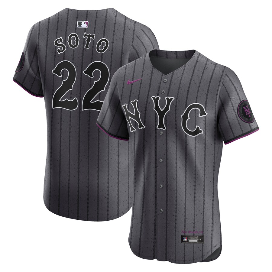 Men's New York Mets Juan Soto Nike Gray City Connect Elite Jersey - Jersey