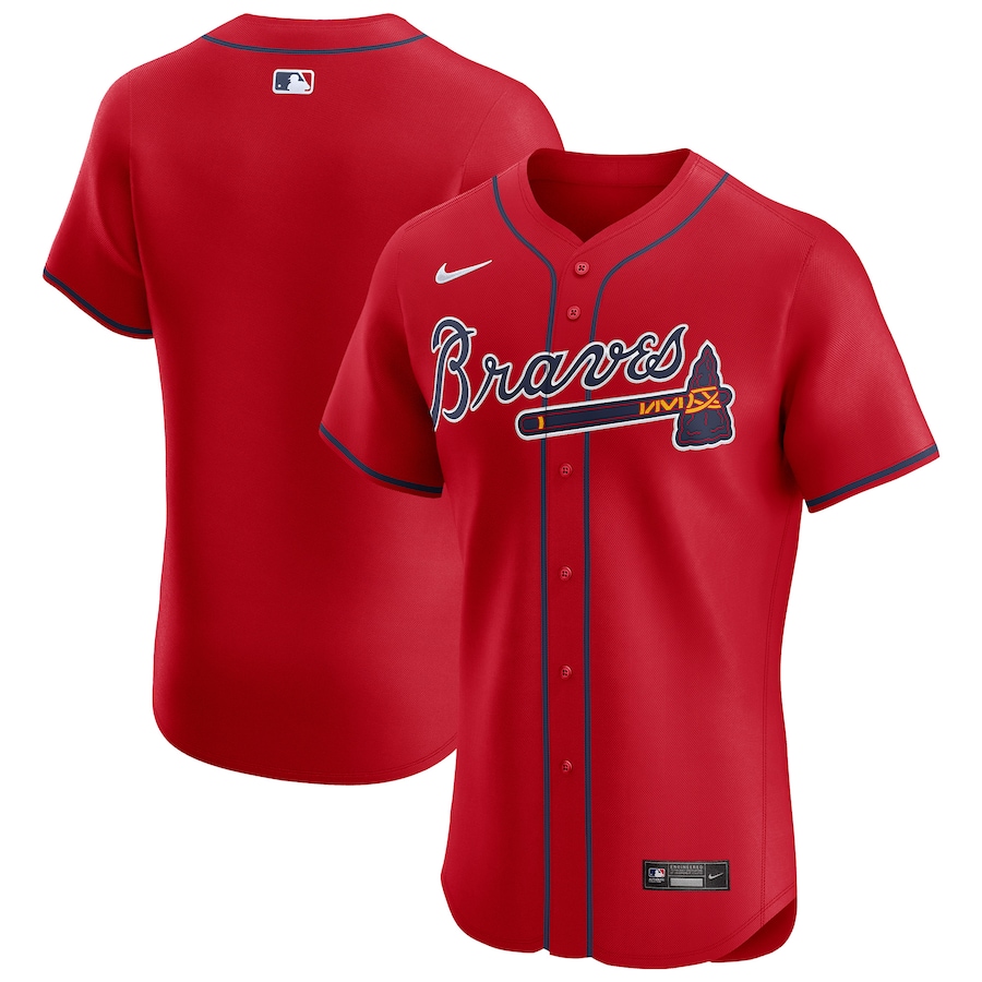 Men's Atlanta Braves Nike Red Alternate Elite Jersey - Jersey