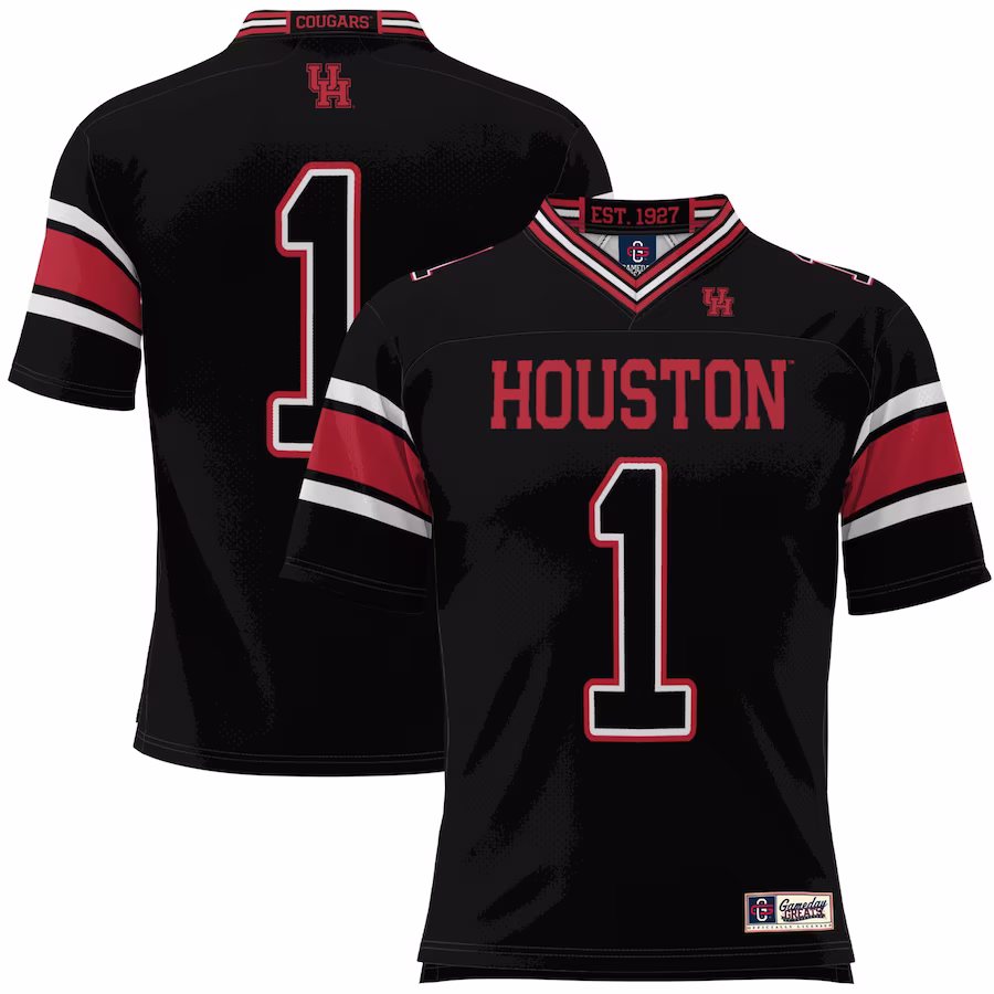 #1 Houston Cougars GameDay Greats Football Jersey - Black - Jersey