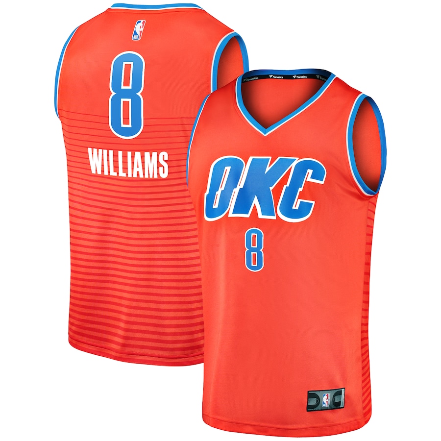 Men's Oklahoma City Thunder Jalen Williams Fanatics Orange Fast Break Replica Player Jersey - Statement Edition - Jersey