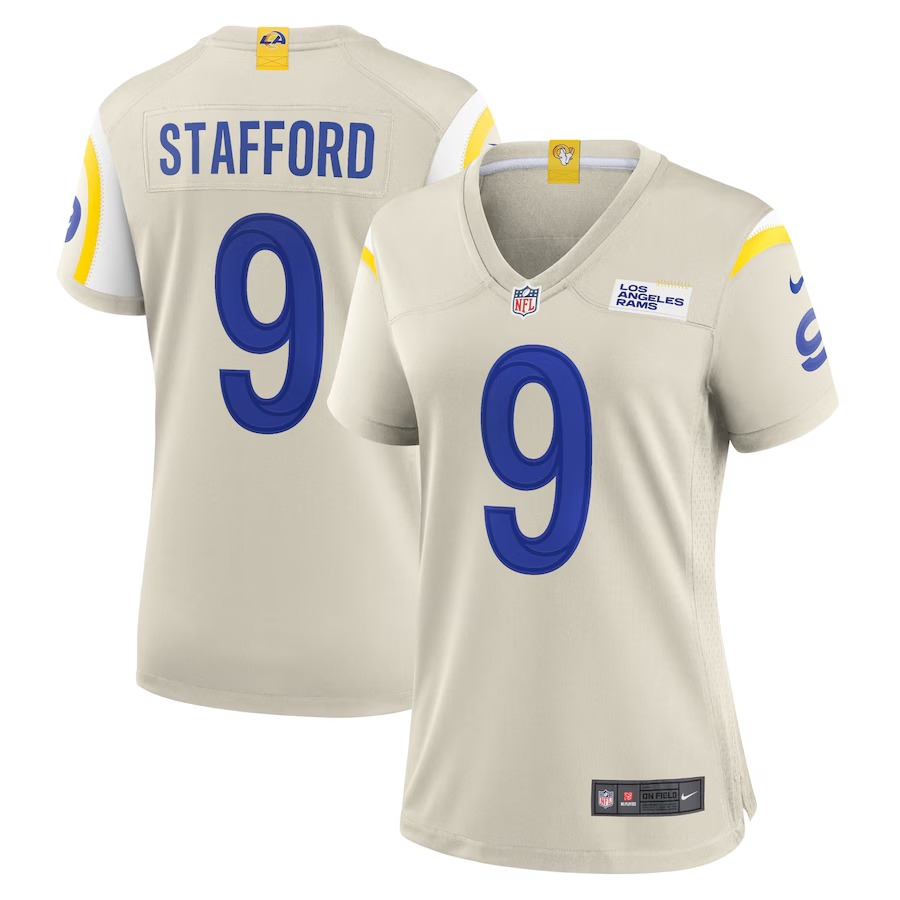 Women's Los Angeles Rams Matthew Stafford Nike Bone Game Jersey - Jersey