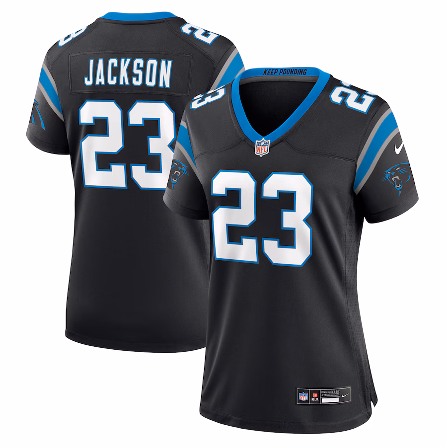 Women's Carolina Panthers Dane Jackson Nike Black Game Jersey - Jersey