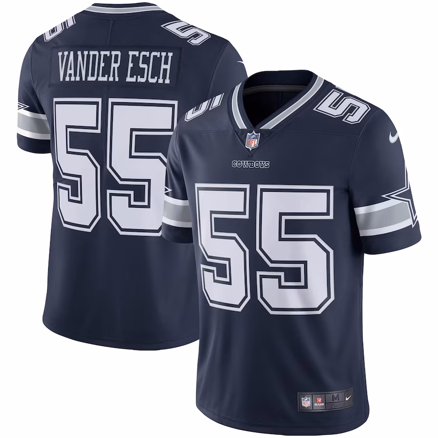 Men's Dallas Cowboys Leighton Vander Esch Nike Navy Vapor Limited Jersey - Jersey