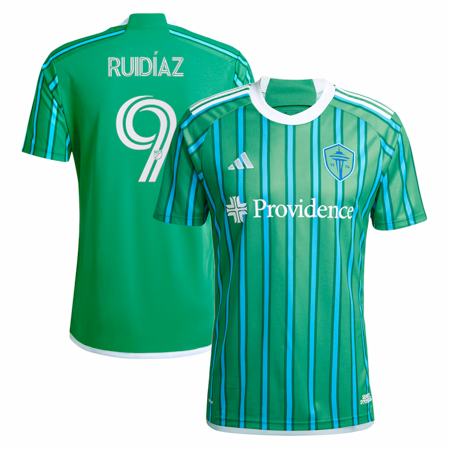 Men's Seattle Sounders FC Raul Ruidiaz adidas Green 2024 The Anniversary Kit Replica Player Jersey - Jersey