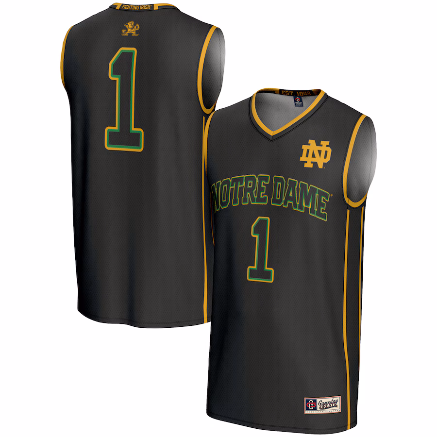 Youth GameDay Greats #1 Black Notre Dame Fighting Irish Lightweight Basketball Jersey - Jersey