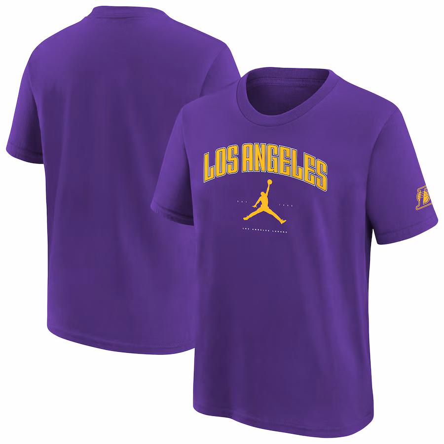 Youth Los Angeles Lakers Jordan Brand Purple Essential Cities T-Shirt - Jersey