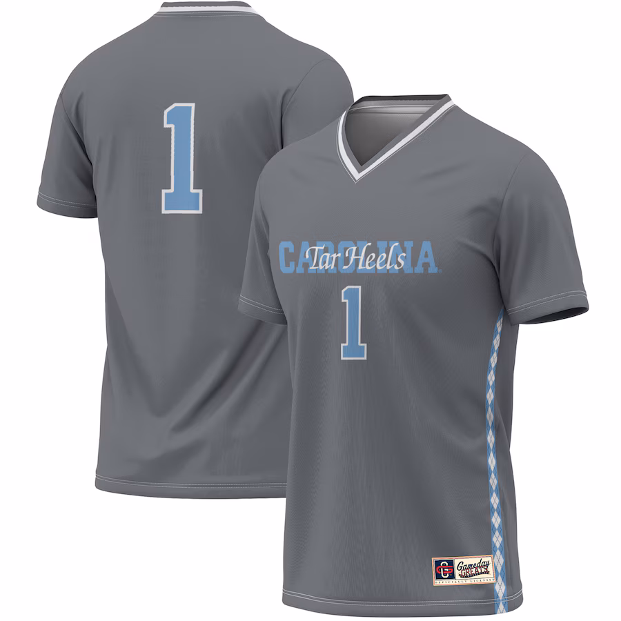 Unisex GameDay Greats #1 Gray North Carolina Tar Heels Women's Soccer Lightweight Fashion Jersey - Jersey