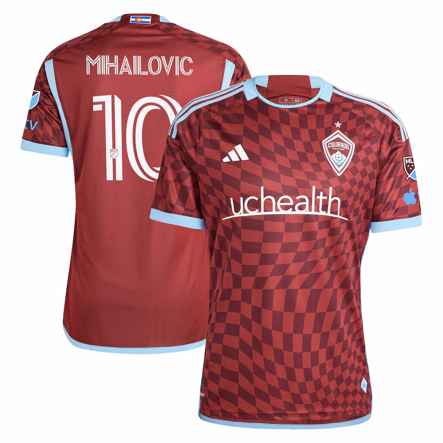 Men's Colorado Rapids Djordje Mihailovic adidas Burgundy 2024 One Flag Kit Authentic Player Jersey - Jersey