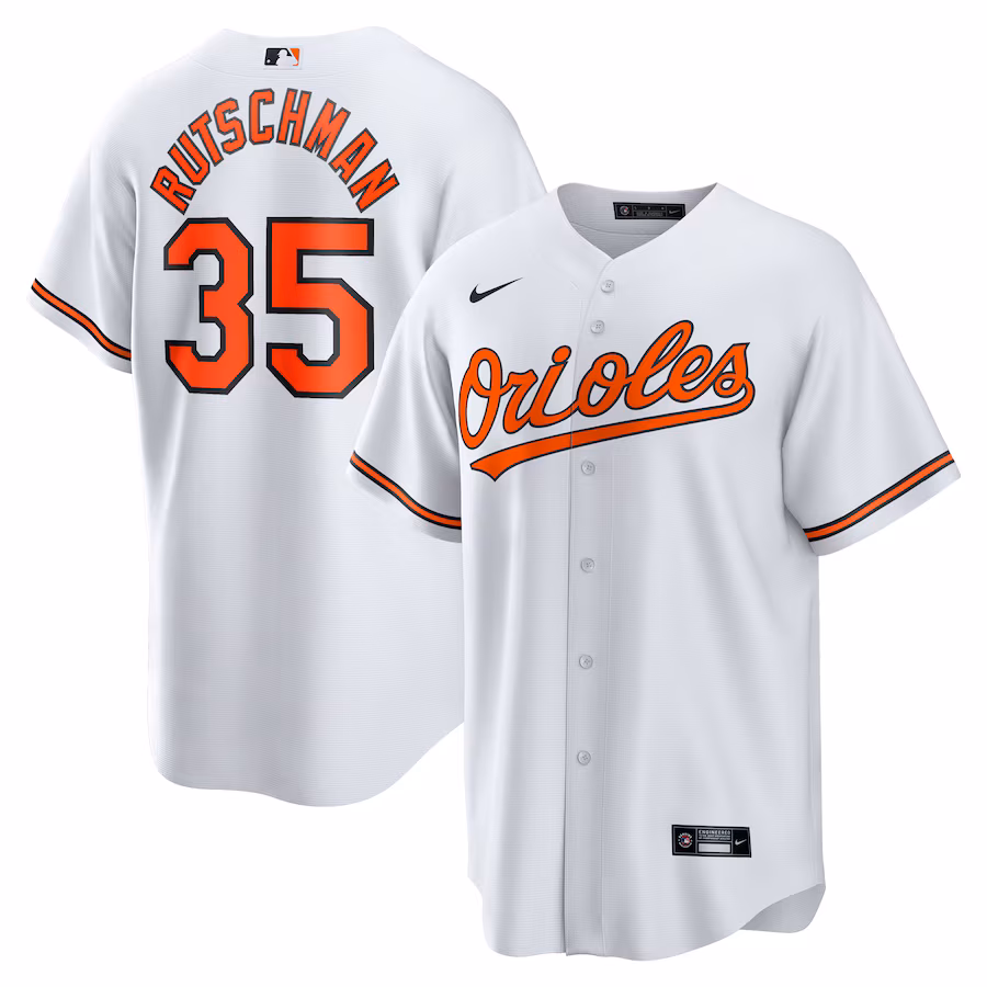 Men's Baltimore Orioles Adley Rutschman Nike White Replica Player Jersey - Jersey