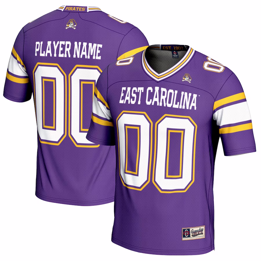 ECU Pirates GameDay Greats Youth NIL Pick-A-Player Football Jersey - Purple - Jersey