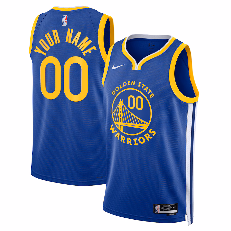Unisex Golden State Warriors Nike Royal Swingman Custom Jersey - Icon Edition - Jersey