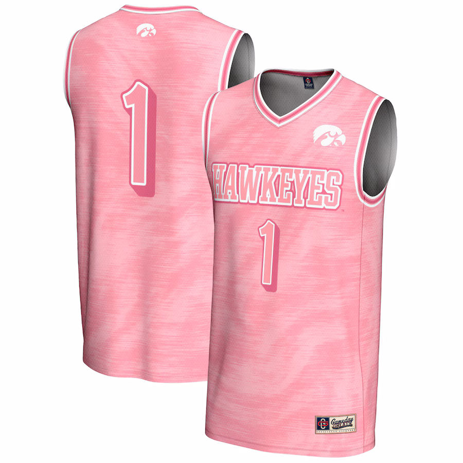Unisex GameDay Greats #1 Pink Iowa Hawkeyes Lightweight Basketball Jersey - Jersey