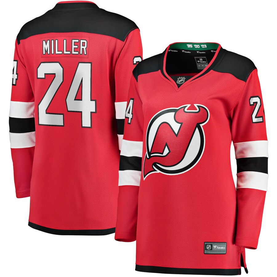 Women's New Jersey Devils Colin Miller Fanatics Branded Red Home Breakaway Player Jersey - Jersey