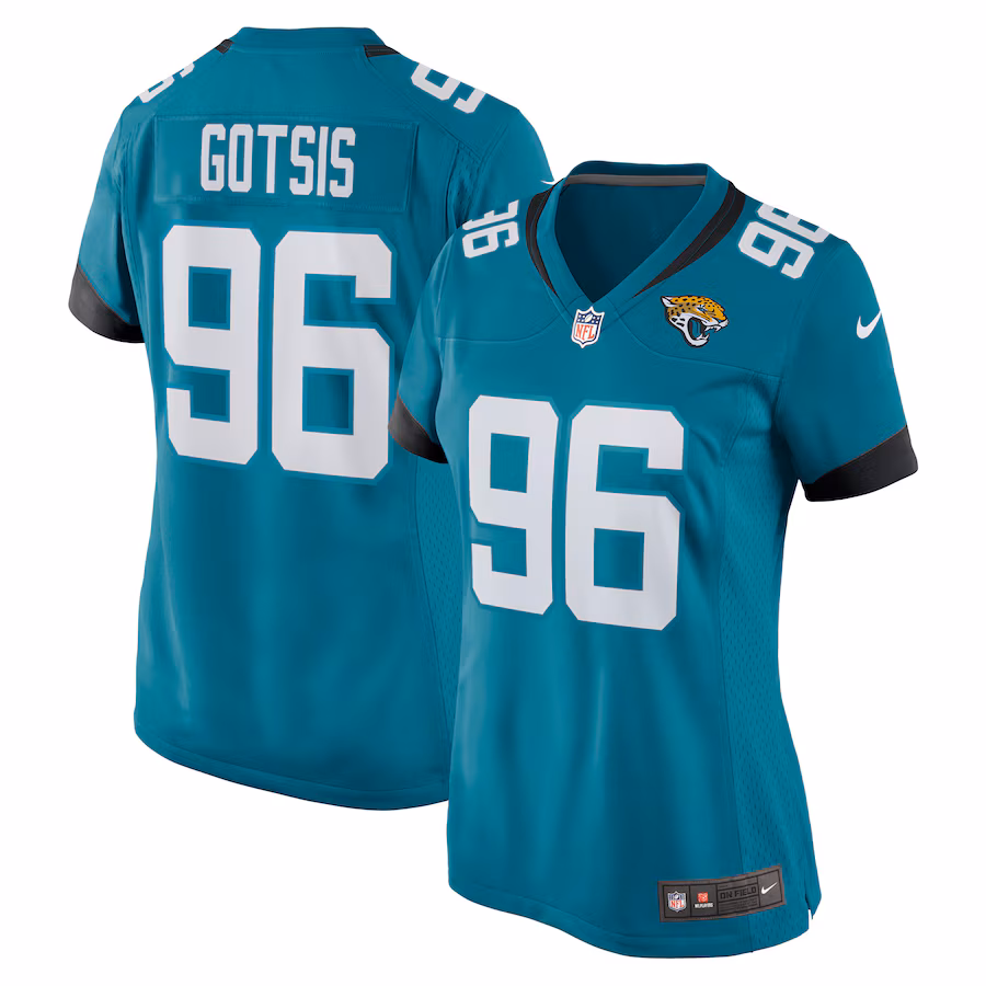 Women's Jacksonville Jaguars Adam Gotsis Nike Teal Nike Game Jersey - Jersey